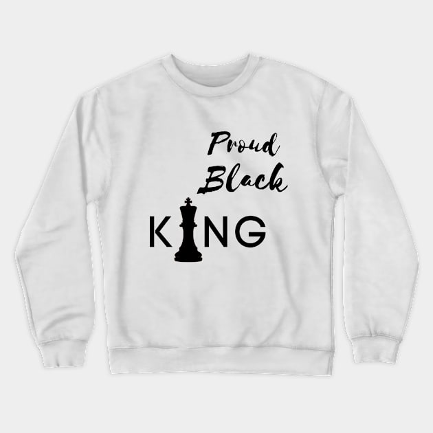 Black King Crewneck Sweatshirt by Blessed And Black